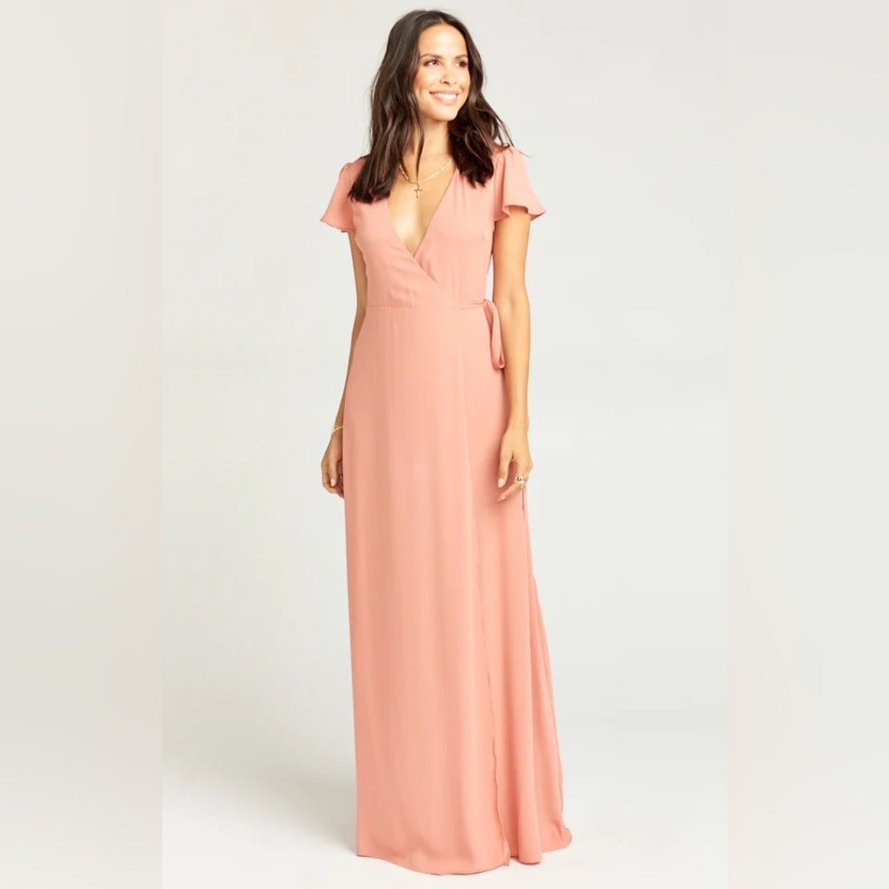 Show Me Your Mumu Noelle Flutter Wrap Dress Rustic Mauve Crisp